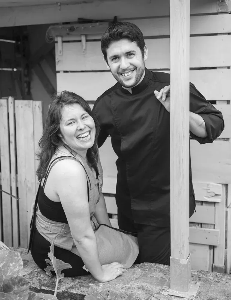 Sarah Aubin et Sébastien Riandière gérants du restaurant L'île aux Papilles