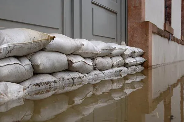 Maison avec barrière anti-inondation