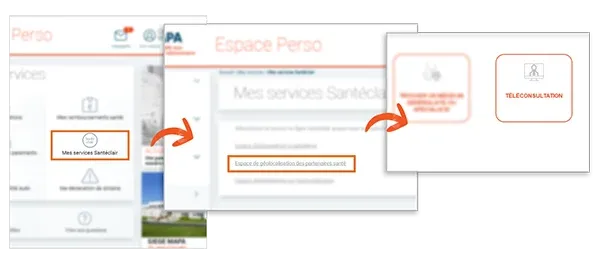 Comment accéder à la téléconsultation dans l'espace perso Mapa ?